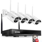 👉 Wifi camera ZOSI 4CH Wireless CCTV System 960P HD NVR kit with Outdoor IR Night IP Security Surveillance Kits