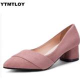 👉 Slippers roze vrouwen HOT Women Mules Slipper Pointed Toe Block Strap Closed Shallow High Heels Shoes Sandals Pumps Bridal Sexy Pink Zapatos