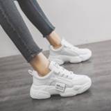👉 Shoe wit vrouwen Warm Women Shoes 2019 New Chunky Sneakers for White Vulcanize Casual Fashion Dad Platform Basket