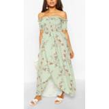👉 Petite Floral Shirred Wrap Front Maxi Dress, Sage