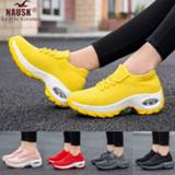 👉 Sneakers vrouwen NAUSK Platform Shoes Breathable Casual Woman Fashion Height Increasing Ladies Plus Size 36-42 2020