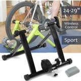 👉 Biketrainer zwart Indoor Bicycle Bike Trainer 4-29 Inch Wireless Black Exercise Fitness Stand