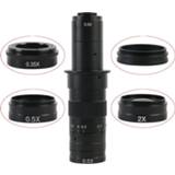 👉 0.3X 0.35X 0.5X 1X 2.0X Industry Video Microscope Camera Objective lens for 10A C-MOUNT lens Barlow Auxiliary Glass Lens