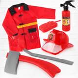 👉 Kinderen meisjes jongens Fireman Sam Kids Simulation Costumes Suit For Girl Boy Party Uniforms Set Toy Firefighter Funny Adjustable Hat