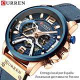 👉 Watch zwart leather Wristwatch Mens CURREN 2019 Top Brand Luxury Sports Men Fashion Watches with Calendar for Black Male Clock