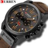 👉 Watch leather CURREN Mens Watches Top Luxury Brand Waterproof Sport Wrist Chronograph Quartz Military Genuine Relogio Masculino