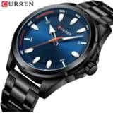 👉 Watch blauw steel Newest CURREN Luxury Top Brand Watches Men Blue Military Army Analog Quartz Men's Wrist with Relogio Masculino