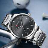 👉 Watch steel Classic Simple Quartz with Date Luxury Brand CURREN Watches Men's Wristwatch Stainless Clock Male Reloj Hombres