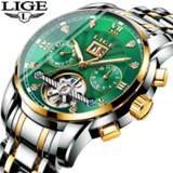 👉 Watch steel LIGE Business Men Automatic Mechanical Tourbillon Luxury Fashion Stainless Sport Watches Relogio Masculino