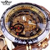 👉 Bezel Winner New Number Sport Design Golden Watch Mens Watches Top Brand Luxury Montre Homme Clock Men Automatic Skeleton