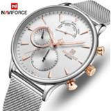 👉 Watch steel NAVIFORCE Men's Top Luxury Brand Fashion Casual Quartz Clock Men Slim Mesh Waterproof Sport Date Male Wrist