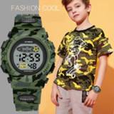 👉 Watch jongens Children Waterproof Colorful Luminous Dial Sports Kid Boys Camouflage Military Student relogio infantil menino