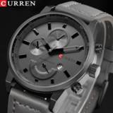 👉 Watch leather CURREN Men's Casual Sport Quartz Mens Watches Top Brand Luxury Quartz-Watch Military Wrist Male Clock Drop
