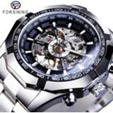 👉 Watch transparent steel Forsining 2019 Stainless Waterproof Mens Skeleton Watches Top Brand Luxury Mechanical Sport Male Wrist
