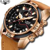 👉 Watch leather 2020 New LIGE Mens Watches Top Brand Luxury Men Casual Quartz Clock Male Sport Waterproof Relogio Masculino