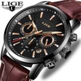 👉 Watch leather LIGE 2020 New Mens Watches Top Brand Luxury Male Military Sport Men Waterproof Quartz Wristwatch Relogio Masculino