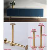 👉 Sofa steel goud 4Pcs/Lot Slim Stainless Gold European Furniture TV cabinet Coffee Bar Seat Adjustable Feet Leg