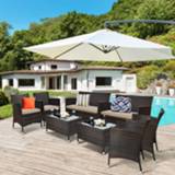 👉 Sofa Costway 8PCS Rattan Patio Furniture Set Cushioned Chair Coffee Table Garden