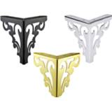 👉 Sofa 4Pcs/Set Metal Polished Chair Legs 15/12cm Modern Hollow Patten Table Cabinet Bed Feet Furniture Accessories