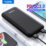 👉 Powerbank TOPK 10000mAh Power Bank 18W USB Type C External Batteries QC3.0 PD Two-way Fast Charging for Samsung Xiaomi