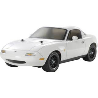 👉 Bouwpakket wit Tamiya Eunos Roadster Brushed 1:10 RC auto Elektro Straatmodel Achterwielaandrijving 4950344474318
