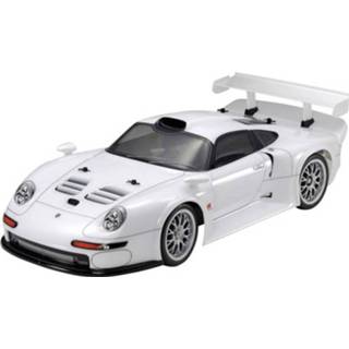 👉 Bouwpakket wit Tamiya Porsche 911 GT1 Brushed 1:10 RC auto Elektro Straatmodel 4WD 4950344474431