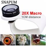 👉 Macro lens SNAPUM mobile phone 20X Super Cellphone Lenses for Huawei xiaomi iphone 6 7 8 10 Samsung,only use 1cm distance.