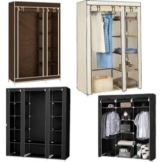 👉 Wardrobe Cloth Furniture Storage Cabinet Fabric Closet Folding Non Woven Portable Waterproof Reinforcement Dustproof Bedroom HWC