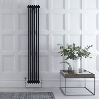 👉 Design radiatoren zwart Designradiator Verticaal Klassiek Mat 180cm x 29cm 10cm 1169 Watt - Windsor 5051752492723