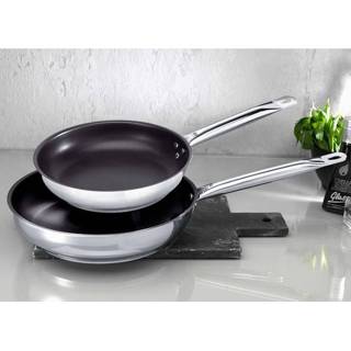 👉 Koekenpan zilverkleur RVS unisex verdeelt Profitherm Platinum, Ø 24 cm ELO 4006925245256 1416217969921