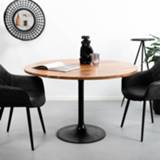 👉 Ronde eettafel hout zwart Light & Living 'Biboca' Ø120cm, acacia hout-zwart 8717807297237