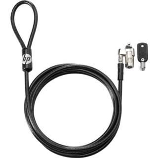 👉 Kabel slot zwart HP Keyed Cable Lock 10 mm Round key kabelslot 889894467546