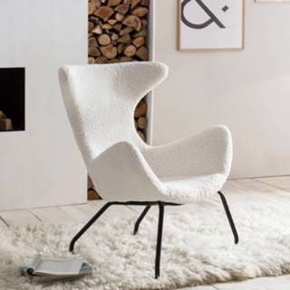 👉 Fauteuil wit teddy stof Artistiq 'Marly' kleur 4251744802122