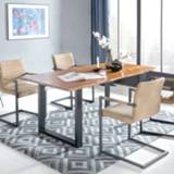 👉 Eettafel acaciahout acaciahouten blad hout Artistiq 'Sonya' Acaciahout, 120 x 80cm 4251744801279