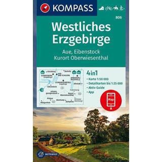 👉 Westliches Erzgebirge Aue Eibenstock Kurort Oberwiesenthal 1 50 000 - Kompass-Karten Gmbh 9783990447246
