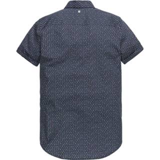 👉 Shirts korte mouw XXL XL m|l|xl|xxl| m blauw l men Short sleeve shirt poplin all-over dark sapphire 8719419315033 8719419315040