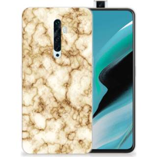 👉 Siliconen hoesje marmer goud OPPO Reno2 Z TPU 8720215451740