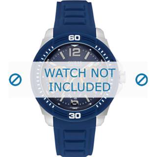 👉 Horlogeband blauw silicoon Guess W0967G2 Tread 22mm 8719217110458