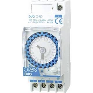 👉 Tijdschakelaar ORBIS Zeitschalttechnik DUO QRD 230 V DIN-rail schakelklok Analoog 120 V/AC, 12 V/DC, 24 48 V/DC 8426709108953