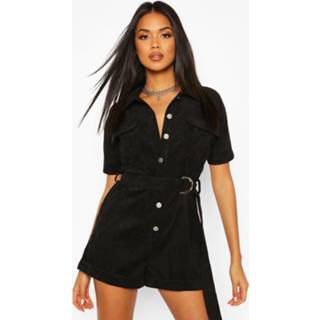 👉 Cord Utility Romper, Black