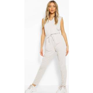 👉 Jumpsuit zilver vrouwen Soft Tie Waist Slouch Jumpsuit, Silver