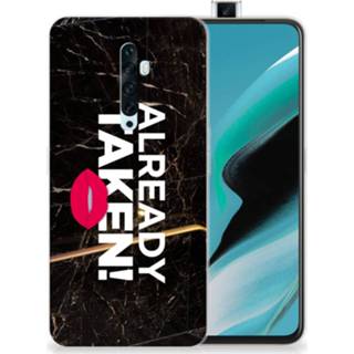 👉 Siliconen hoesje zwart OPPO Reno2 Z met naam Already Taken Black 8720215906479