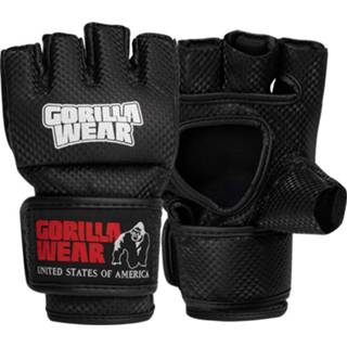 👉 Handschoenen active mannen wit zwart Gorilla Wear Manton MMA (Met Duim) - Zwart/Wit L/XL 8719699534988