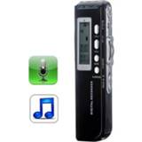 👉 Digitale voicerecorder zwart active 8 GB dictafoon MP3-speler, ondersteuning voor telefoonopname, VOX-functie, voeding: 2 x AAA-batterij (zwart)