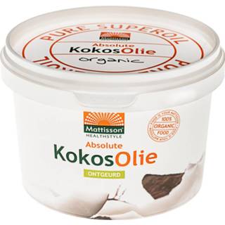 Kokos olie eten Mattisson HealthStyle Absolute Kokosolie Ontgeurd 8717677960101