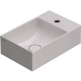 👉 Wastafel wit Globo T-Edge Inclusief Kraangat Zonder Overloop 40x25x12 cm 8719304695035