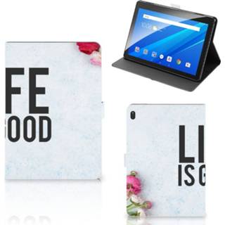 👉 Tablethoes Lenovo Tab E10 Tablet Hoesje met naam Life is Good 8720215000450