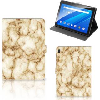 👉 Tablethoes marmer goud Lenovo Tab E10 Leuk Tablet hoesje 8720215209235