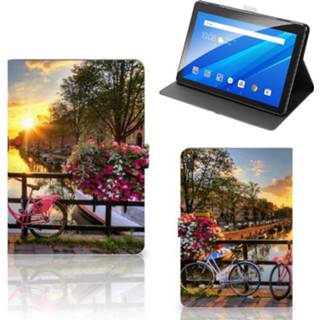 👉 Flipcase Lenovo Tab E10 Tablet Flip Case Amsterdamse Grachten 8720215341294