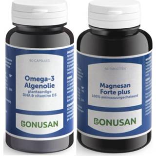👉 Algen olie voedingssupplementen gezondheid Bonusan Magnesan Forte Plus + Omega-3 Algenolie Combiproduct